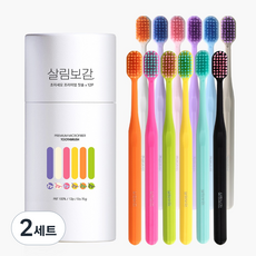 살림보감 확실한 양치질 부드러운 초 미세모 잇몸보호 구석구석 어금니케어 탄력모 칫솔 대용량, 2세트, 12개입