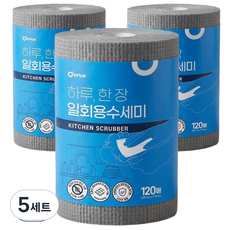 오프라이스 하루한장 일회용수세미 1박스(3개입), 360개, 5세트