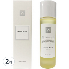 화이트센트 자연유래 퍼퓸 저자극 향 좋은 고보습 마사지 바디오일, 120ml, 2개, 프레쉬 로즈