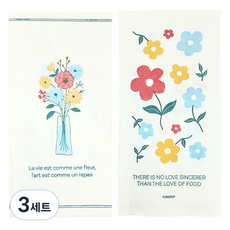 파이브K 꽃병 종이 냅킨, 3세트, 10개, 화이트