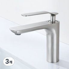 준앤코 BF12S 세면대 수전 수도꼭지 화장실 세면수전 원홀 대붙이, 3개