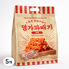 명가꽈배기 참깨맛 탕비실 간식 개별포장 과자 스낵, 5개, 꽈배기 5개