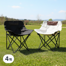 파인트리캠프 아웃도어 접이식 폴딩 캠핑 의자 경량 체어, 아이보리, 4개