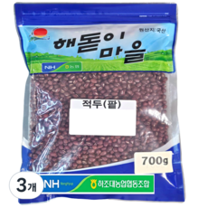 하조대농협 국산 팥 적두 통팥, 3개, 700g