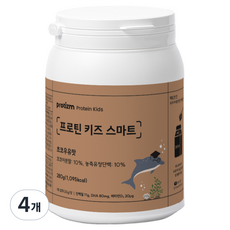 프로티즘 키즈 단백질 DHA 스마트 어린이 프로틴 쉐이크 초코우유맛 초유 분말 파우더 14회분, 280g, 4개