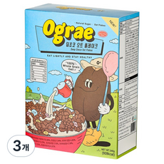 오그래 딥초코오트플레이크 리얼 카카오 건강한 귀리 시리얼, 3개, 240g