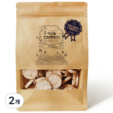 풍심당 국내산 현미 뻥튀기 떡뻥 저당간식 옛날 과자 회사 간식, 2개, 100g