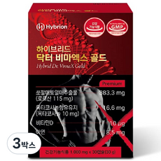 닥터 비마엑스 골드 1000mg 남성기능건강 의사약사가만든 제주도 말태반 쏘팔메토 옥타코사놀 아연 비타민D 전립선 활력, 3박스, 30정
