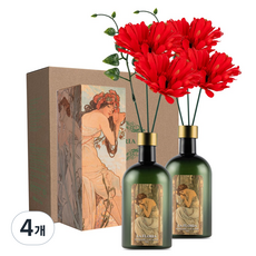 라플로리아 꽃 디퓨저, 4개, 500ml, S6.다시한번힘내요향/B8.거베라-L12/레드