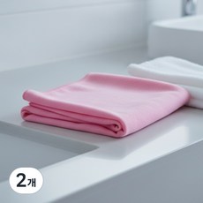 JWK 국산 초극세사 스포츠 타월 40 x 90 cm, 2개, Pink