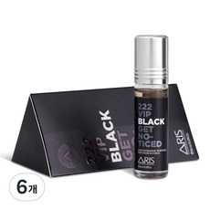 아리스 222VIP블랙 맨 퍼퓸 오일일/남자 향수, 6개, 6ml