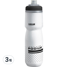 카멜백 포디엄 칠 24oz / 자전거 보냉물통, 화이트 블랙, 3개, 710ml