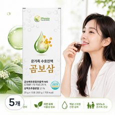 포시아 곰보삼 고농축 곰보배추 삼백초 진액 스틱 30포 기관지 목에 좋은 배암차즈기 도라지 수세미, 5개, 300g