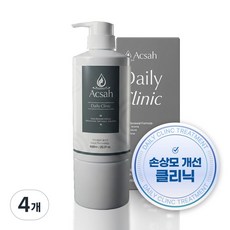 악사 데일리클리닉 손상모케어 헤어팩 트리트먼트, 4개, 600ml