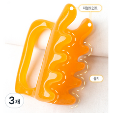 수니몰 품질 좋고 가성비 뛰어난/ 밀랍수지 괄사 마사지기 / 밀랍수지 성분이라 날카롭지 않아 피부에 상처를 내지 않고 부드럽게 피로를 풀어줘요~, 옐로우, 3개