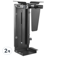 듀비온 by 엔산 CB-01 PC홀더 컴퓨터 본체 거치대 데스크탑 받침대, 블랙, 2개