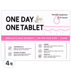원데이원테블렛 강아지 고양이 피부 피모 영영제, 60회분, 피부/피모, 4개
