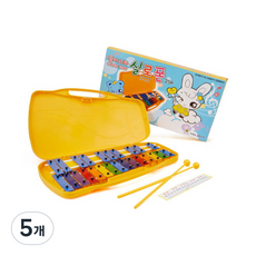 명창 실버스타 공명 실로폰25키(황색) 무지개 칼라음판 [실.채포함], 25판, 노랑, 5개