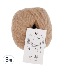 소복실 부드러운 털실 수면사 뜨개실 50g, 3개, 311 베이지