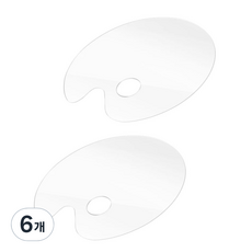다한진 아크릴팔레트 타원형(대)298mm400mm2mm, 투명, 6개