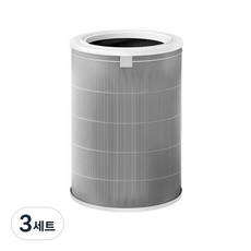 티에스아이 샤오미 공기청정기 미에어 S / H H / C / 프로 호환 H 등급 필터 04 그레이 + 보조 필터 세트, 3세트