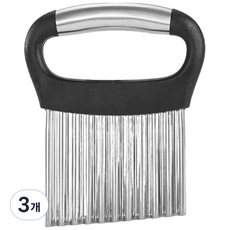 감앤각 묵칼 웨이브 슬라이서 감자튀김칼 웨이브 감자칼- 와플컷 피클 크링클컷 웨지감자커터 크링닷 물결칼, 3개, 웨이브슬라이서