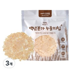 백년본가 국내산 1mm 햇쌀 건강간식 백미 누룽지칩, 100g, 3개