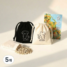 클레로나인 금목서 사쉐 방향제 인테리어 프레그런스 오일 디퓨저 옷장 화장실 실내 자동차 차량용, 강아지, 5개, 18g