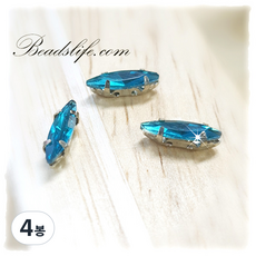 비즈라이프 3*11mm 뽀트 캡보석 30개, 4봉, 인디콜라이트