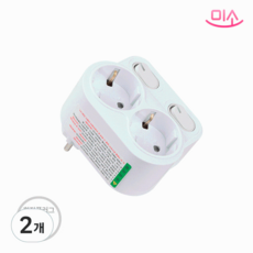 현대일렉트릭 국내 절전형 회전형 멀티탭 멀티코드 1구 2구 3구 방수방진 난연, 2개, 회전절전형 2구 스위치 멀티탭