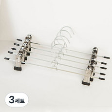 스텐슬라이스바지걸이 10개 행거 정리 옷가게, 블루, 3세트