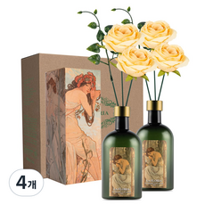 라플로리아 꽃 디퓨저, 4개, 500ml, S6.다시한번힘내요향/B13.장미-L12/옐로우