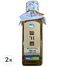 농협 국산 들기름 강원도 인제 전통식품 품질인증, 2개, 180ml