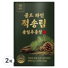 도쿄메타 골드 더 파인 적송림 솔잎 추출물 정 국내산 100% 식약청 인증 프리미엄 농축액, 2개, 60정