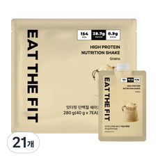 잇더핏 단백질 쉐이크 3주플랜(미숫가루맛), 40g, 21개 40g, 21개