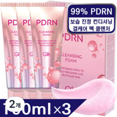 GIK PDRN 보습 진정 딥 클렌징 폼 대용량 클레이 팩 클렌저, 2개, 300ml