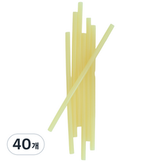 7mm 국산 강력 글루건 심 스틱 황색 노란색, 40개