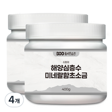 6형제 미네랄소금 미세플라스틱 불순물 제거 해양심층수 함초소금, 4개, 400g