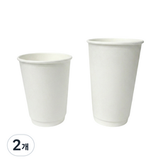 [이중단열컵10p]12온스 355ml 카페 사무실 친환경 고급 종이 테이크아웃컵, 2개, 10세트