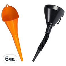 제이팩 자동차 오토바이 다용도 오일깔대기 2종, 6세트