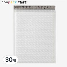 쿠팩_에어캡 뽁뽁이 내장 안전봉투_화이트, 30개
