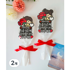 스승의날 카네이션 미니 한송이 토퍼 꽃다발 수료 선생님 어린이집 유치원 졸업 감사, 여자아이(포장 포함), 2개