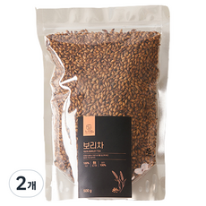 느으림 천천히 두번 볶은 국산 보리차, 2개, 500g, 1개입