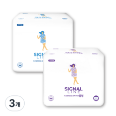 시그널라인 입는 생리대 오버나이트 팬티형 국내제조 식약처허가, 대형, 8매입, 3개