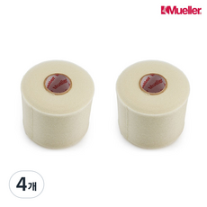 뮬러 엠랩 언더랩 2롤 스포츠 테이핑 스펀지 테이프, 화이트, 4개