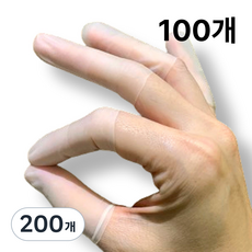 제이스토어 라텍스 손가락 장갑 손가락 골무, 200개, 화이트
