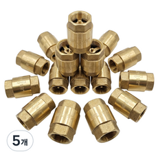 신주 판 체크밸브 15A(1/2) 수도 배관 역류방지밸브 스프링 타입, 5개