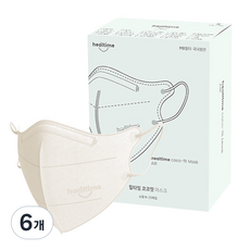 힐타임 코코핏 KF94 컬러 마스크 소형N 새부리형 숨쉬기편한, 25매입, 6개, 크림아이보리