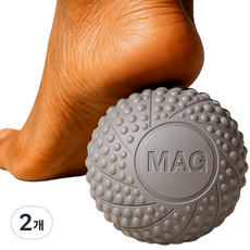 마사지볼 족저근막염 원형 지압볼 필라테스 요가 기본형, 2개, 그레이볼