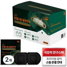 온집 온열 안대 꿀잠 스팀 눈 찜질팩 일회용 수면 암막 아이마스크 무향 블랙, 2개, 40개입